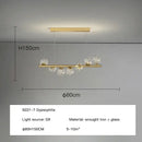 GobekUsa Contemporary LED Glass Chandelier for Home Lighting