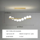 GobekUsa Contemporary LED Glass Chandelier for Home Lighting