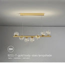 GobekUsa Contemporary LED Glass Chandelier for Home Lighting