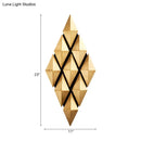 GobekUsa Contemporary LED Wall Lamp with Metallic Gold Diamond Shade - Warm/White Light, 23"/31" Width
