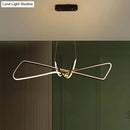 GobekUsa Contemporary Metal Dining Room Hanging Light Kit with Bowtie LED Island Lighting