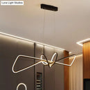 GobekUsa Contemporary Metal Dining Room Hanging Light Kit with Bowtie LED Island Lighting