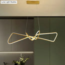 GobekUsa Contemporary Metal Dining Room Hanging Light Kit with Bowtie LED Island Lighting