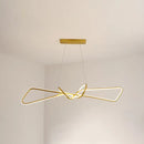 GobekUsa Contemporary Metal Dining Room Hanging Light Kit with Bowtie LED Island Lighting