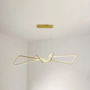 GobekUsa Contemporary Metal Dining Room Hanging Light Kit with Bowtie LED Island Lighting