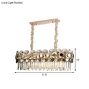 GobekUsa Contemporary Metal-facing Island Chandelier with 11 Bulbs, Clear Crystal Prisms, and Hanging Island Light