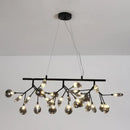GobekUsa Contemporary Metal Pendant Lighting with Round Canopy for Bedroom - Island Branch Design