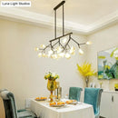 GobekUsa Contemporary Metal Pendant Lighting with Round Canopy for Bedroom - Island Branch Design