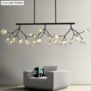 GobekUsa Contemporary Metal Pendant Lighting with Round Canopy for Bedroom - Island Branch Design