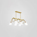 GobekUsa Contemporary Milk Glass Pendant Light - Tulip Shade Island Lamp, Ideal for Restaurants