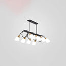 GobekUsa Contemporary Milk Glass Pendant Light - Tulip Shade Island Lamp, Ideal for Restaurants