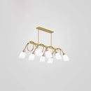 GobekUsa Contemporary Milk Glass Pendant Light - Tulip Shade Island Lamp, Ideal for Restaurants