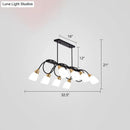 GobekUsa Contemporary Milk Glass Pendant Light - Tulip Shade Island Lamp, Ideal for Restaurants