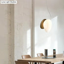 GobekUsa Contemporary White Glass Pendant Light for Dining Room Ceiling