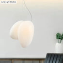 GobekUsa Contemporary White Glass Pendant Light for Dining Room Ceiling