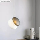 GobekUsa Contemporary White Glass Pendant Light for Dining Room Ceiling