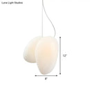 GobekUsa Contemporary White Glass Pendant Light for Dining Room Ceiling