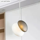 GobekUsa Contemporary White Glass Pendant Light for Dining Room Ceiling