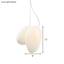 GobekUsa Contemporary White Glass Pendant Light for Dining Room Ceiling