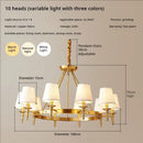 GobekUsa Copper American Chandelier: Luxury Modern Living Room, Dining Room, Bedroom Light
