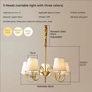 GobekUsa Copper American Chandelier: Modern Luxury for Living Room, Bedroom, and Restaurant