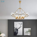 GobekUsa Copper Bird Chandelier for Home, Restaurant, Bar Lighting