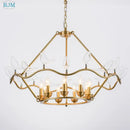 GobekUsa Copper Bird Chandelier for Home, Restaurant, Bar Lighting