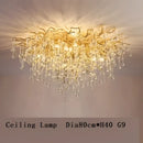 GobekUsa Copper Branch Water Crystal Chandelier for Luxury Living Room and Salon