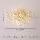 GobekUsa Copper Branch Water Crystal Chandelier for Luxury Living Room and Salon