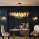 GobekUsa Copper Branch Water Crystal Chandelier for Luxury Living Room and Salon