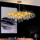 GobekUsa Copper Branch Water Crystal Chandelier for Luxury Living Room and Salon