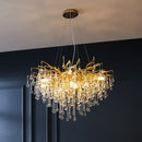 GobekUsa Copper Branch Water Crystal Chandelier for Luxury Living Room and Salon