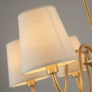 GobekUsa Copper Ceiling Chandelier with Fabric Lampshade for Living Room and Bedroom