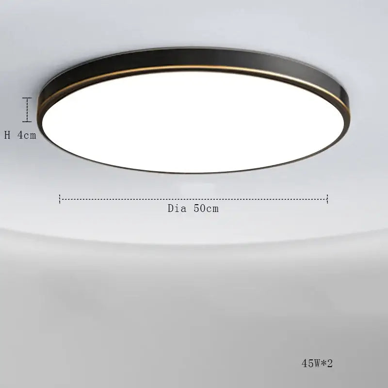 GobekUsa Copper Ceiling Lamp: Modern Round Surface Mounted Lighting for Bedroom, photo 9 of 13