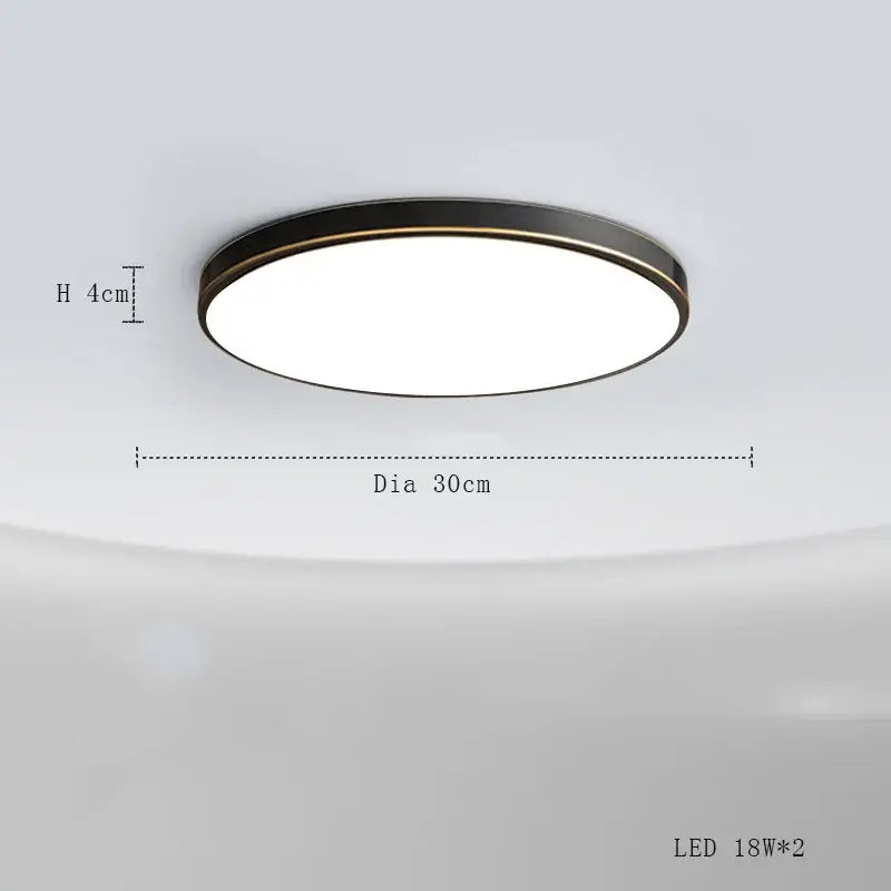 GobekUsa Copper Ceiling Lamp: Modern Round Surface Mounted Lighting for Bedroom, photo 11 of 13