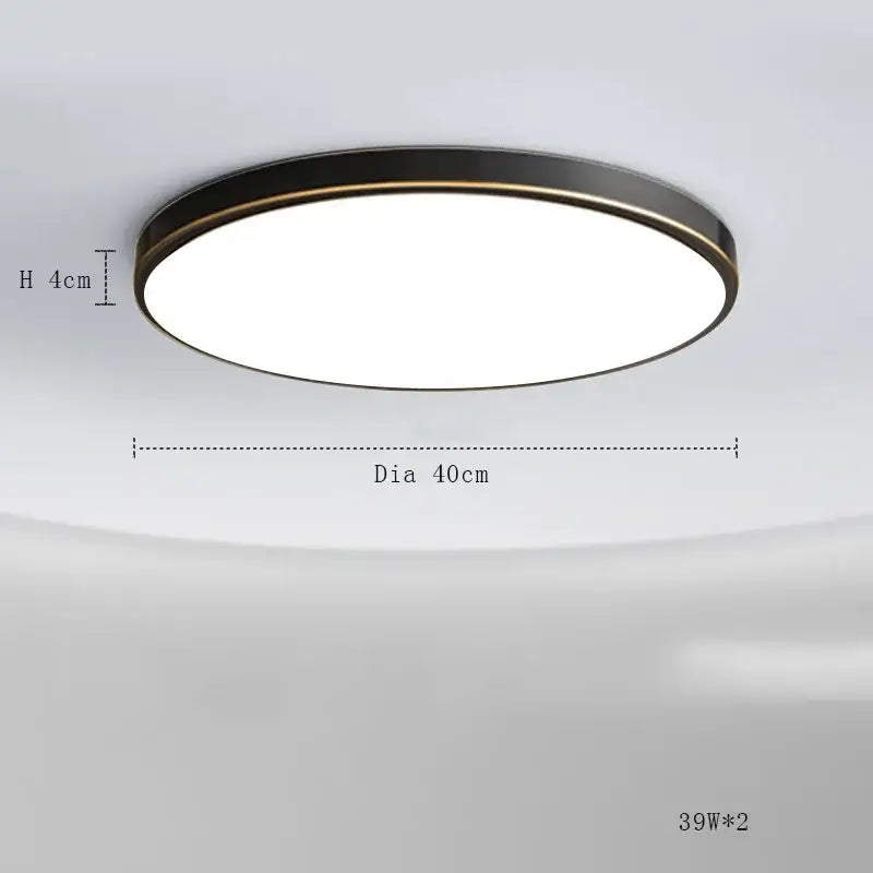 GobekUsa Copper Ceiling Lamp: Modern Round Surface Mounted Lighting for Bedroom, photo 8 of 13
