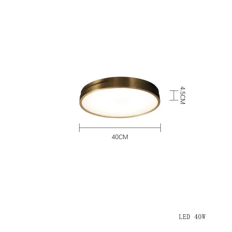 GobekUsa Copper Ceiling Lamp: Modern Round Surface Mounted Lighting for Bedroom, photo 13 of 13
