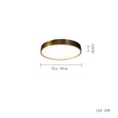 GobekUsa Copper Ceiling Lamp: Modern Round Surface Mounted Lighting for Bedroom