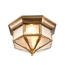 GobekUsa Copper Ceiling Lamp: Retro American European Living Room Bedroom Light
