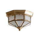 GobekUsa Copper Ceiling Lamp: Retro American European Living Room Bedroom Light