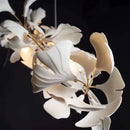 GobekUsa Copper Ceramic Leaf Chandelier Lantern for Indoor Living Room & Lobby - Luxury Light