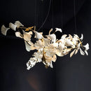 GobekUsa Copper Ceramic Leaf Chandelier Lantern for Indoor Living Room & Lobby - Luxury Light