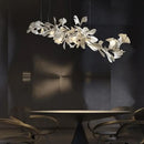 GobekUsa Copper Ceramic Leaf Chandelier Lantern for Indoor Living Room & Lobby - Luxury Light