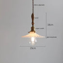 GobekUsa Copper Ceramic LED Pendant Lamp with Wood Handle for Home Decor