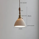 GobekUsa Copper Ceramic LED Pendant Lamp with Wood Handle for Home Decor
