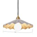 GobekUsa Copper Ceramic LED Pendant Lamp with Wood Handle for Home Decor