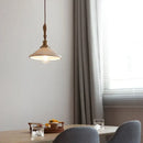 GobekUsa Copper Ceramic LED Pendant Lamp with Wood Handle for Home Decor