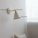 GobekUsa Copper Ceramic LED Wall Lamp with Pull Chain Switch for Stair Living Room