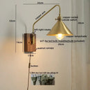 GobekUsa Copper Ceramic LED Wall Lamps Modern Style for Bedroom Living Room Bar