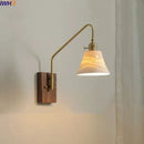GobekUsa Copper Ceramic LED Wall Lamps Modern Style for Bedroom Living Room Bar